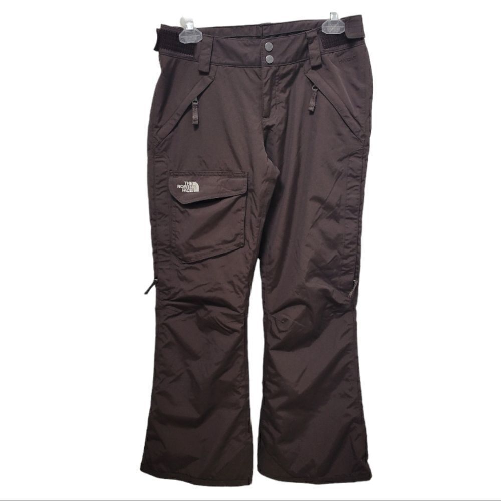 The North Face Womens HyVent Ski insulated snow board Pants EUC XS Brown